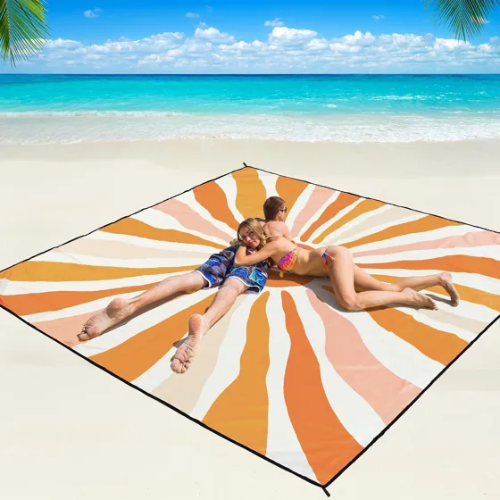 Sunburst Rays Beach Blanket